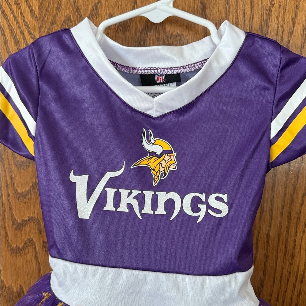 NFL Purple and White Cheerleader Dress Minnesota Vikings Tutu Football 2T - Picture 2 of 5
